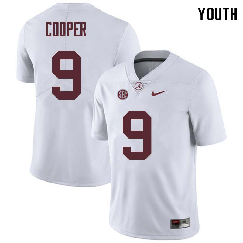 Youth #9 Amari Cooper Alabama Crimson Tide College Football Jerseys Sale-White